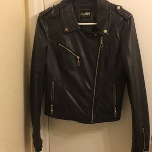 Black leather jacket